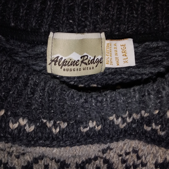 Alpine Ridge Rugged Wear Geometric Abstract Sweater Size XL - Picture 3 of 6